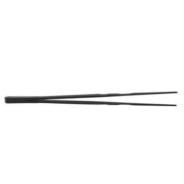 Dalstrong black titanium coated 12 inch professional tweezers in all angles.