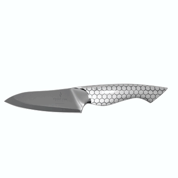 Dalstrong frost fire series 3.5 inch paring knife in all angles.