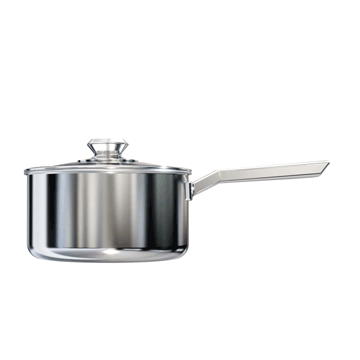 Dalstrong oberon series 3 quart stock pot silver in all angles.