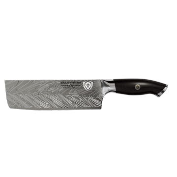 Dalstrong omega series 7 inch nakiri knife in all angle.
