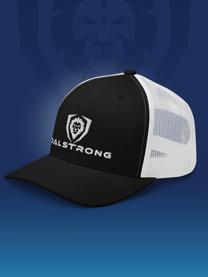 Dalstrong apparel trucker cap - classic logo side angle.