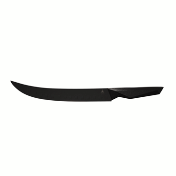 Dalstrong shadow black series 10 inch butcher knife in all angle.