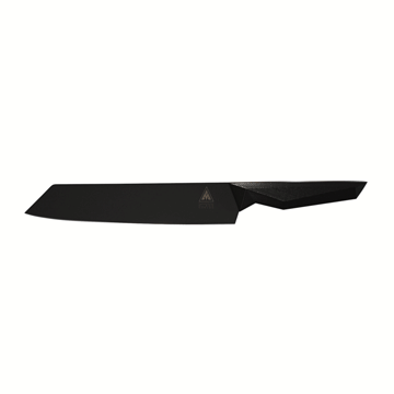 Dalstrong shadow black series 8.5 inch kiritsuke knife in all angles.