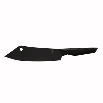 Dalstrong shadow black series 8 inch crixus cleaver knife in all angles.