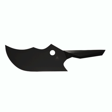 Dalstrong shadow black series 9 inch cleaver knife in all angles.