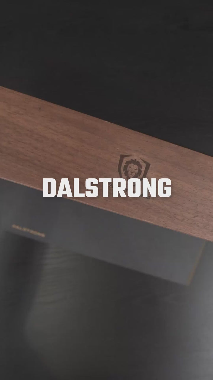 Unboxing the Dalstrong magnetic bar walnut wall knife holder.