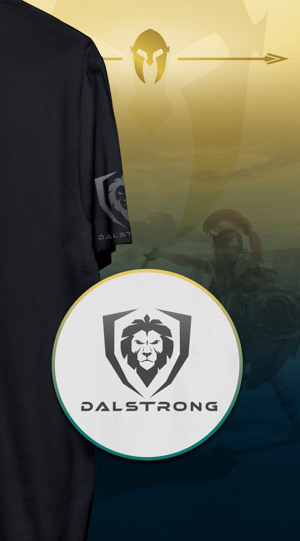 Dalstrong beast mode on tee black with dalstrong name and logo.