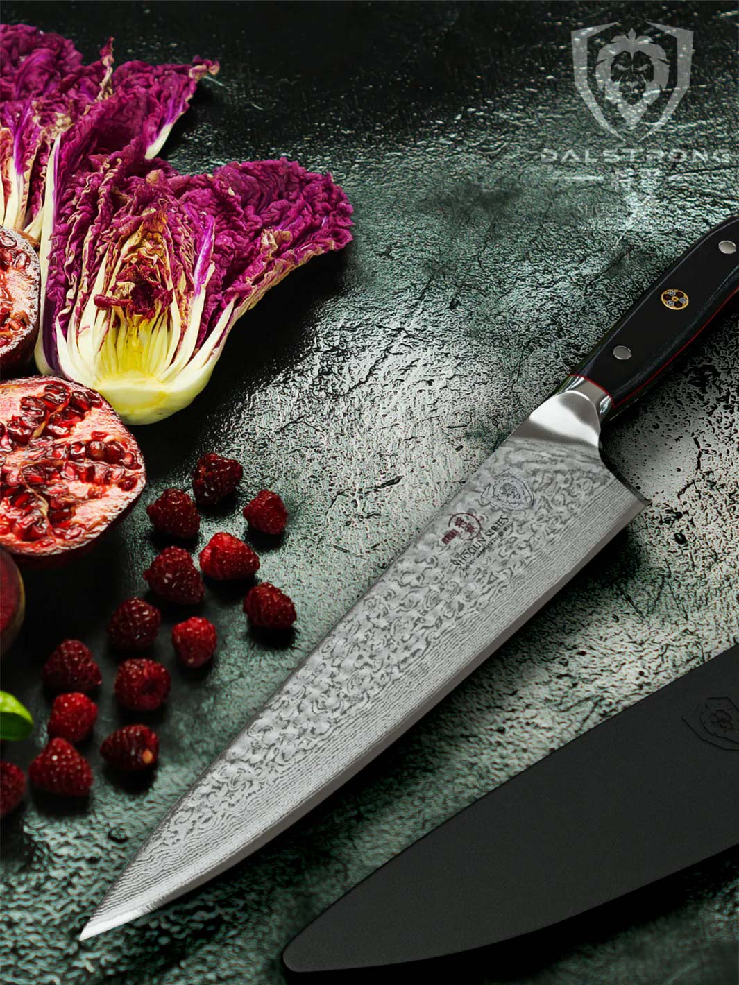 Dalstrong Small Chef's Knife - Shogun Series x Gyuto - AUS-10V (Vacuum Treated) - Hammered Finish - 6 inch - W/Guard Sheath